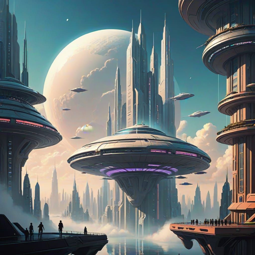 Ethereal Star Wars Metropolis in Cloud City