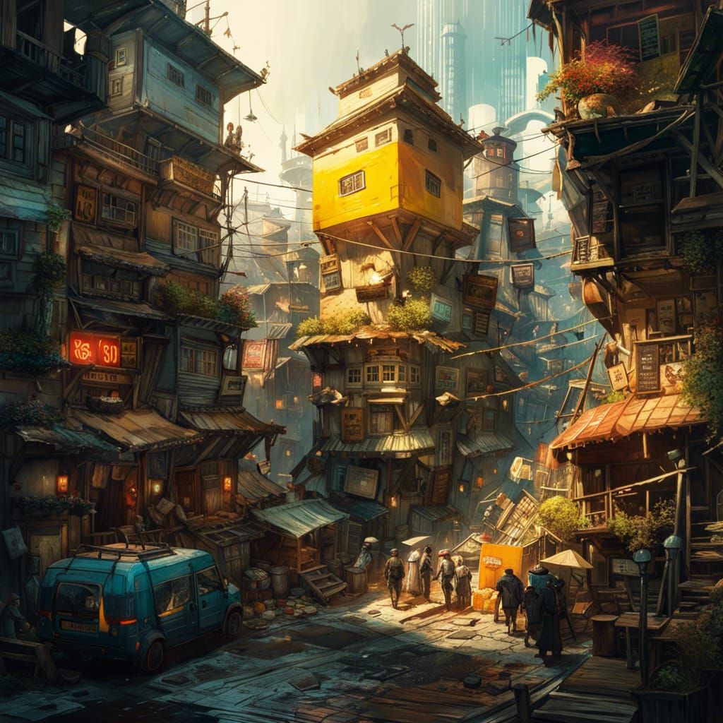 Cheese City, Hyperdetailed Digital Art