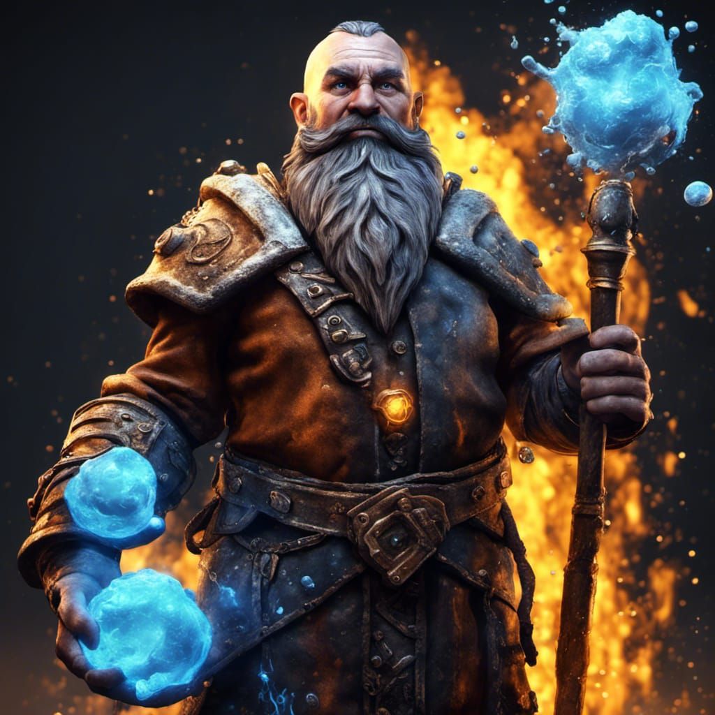 Cosmic Dwarven Engineer with Arcane Magic