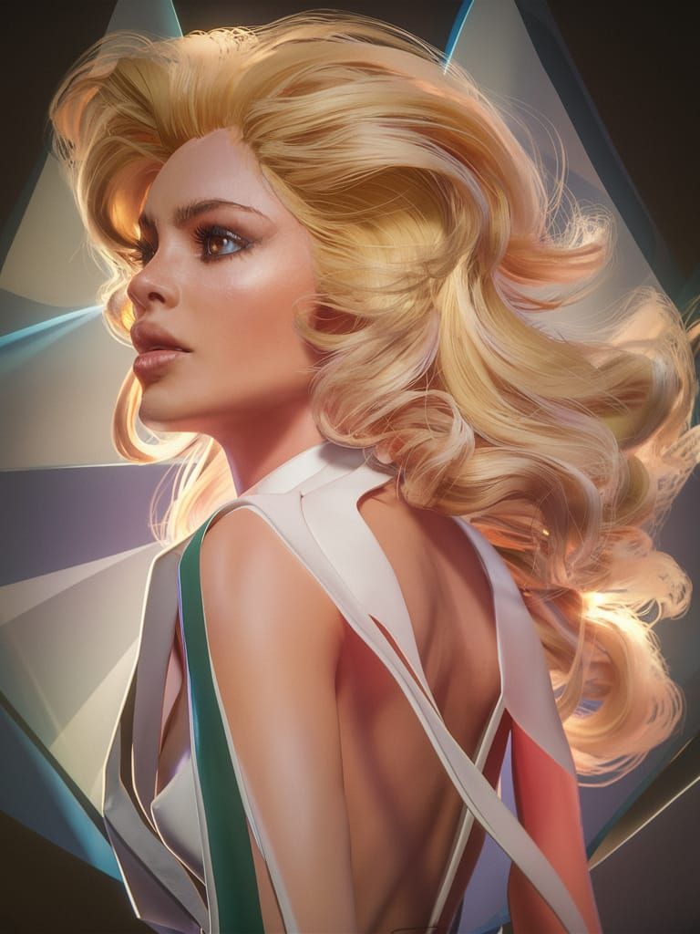 Blonde Bombshell Portrait in Dynamic Lighting