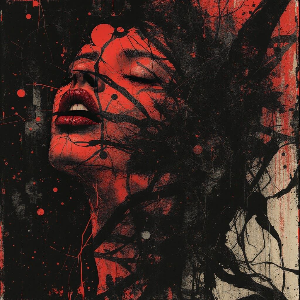 Distorted Portrait in McKean and Bacon Fusion