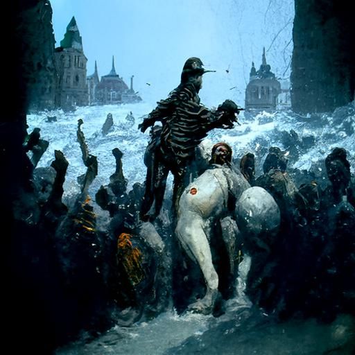 Europe in Dark Romantic Horror Style