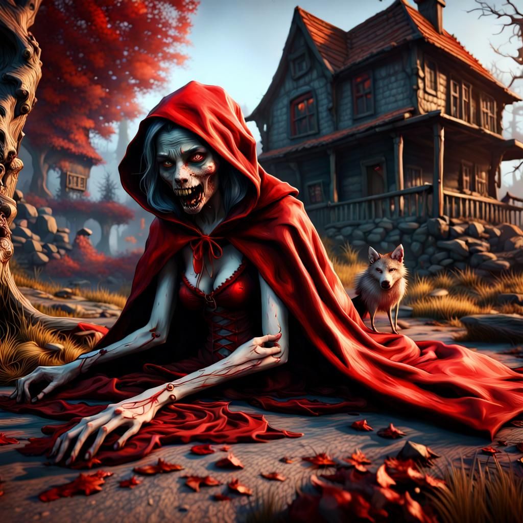 Zombie Red Riding Hood and the Wolf