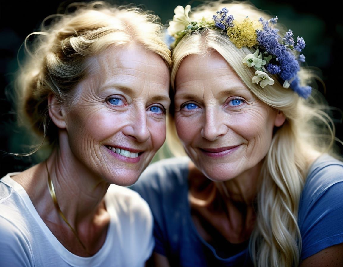 Warm Mother-Daughter Love in Intimate Studio Portrait