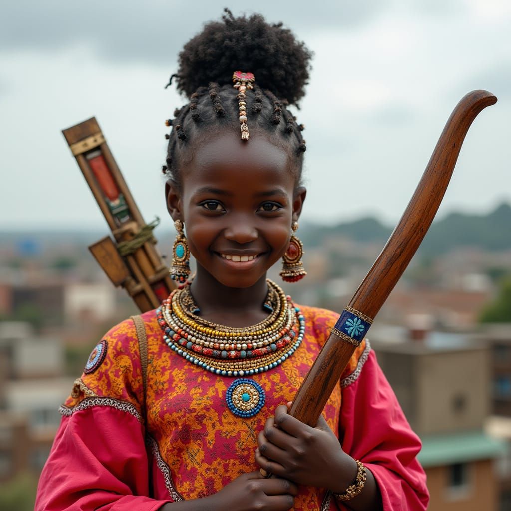 Young Maasai Superhero Girl Stands Strong in Nairobi