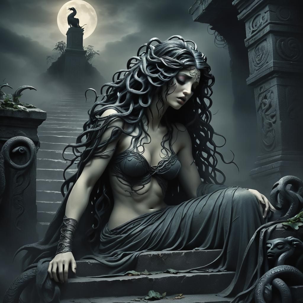 Medusa turned to stone