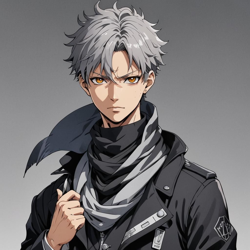 Anime Portrait of Jujutsu Sorcerer in Manga Style