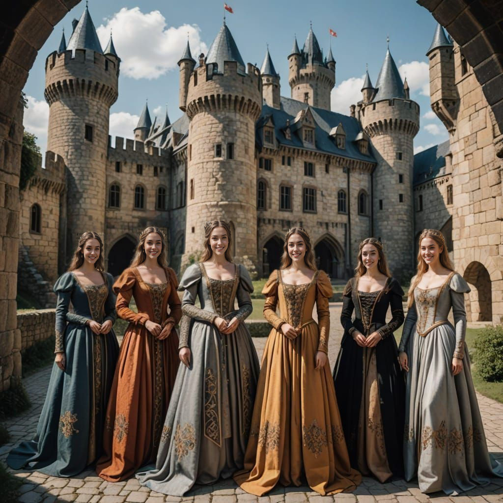 Medieval Castle's Enchanting Female Guardians