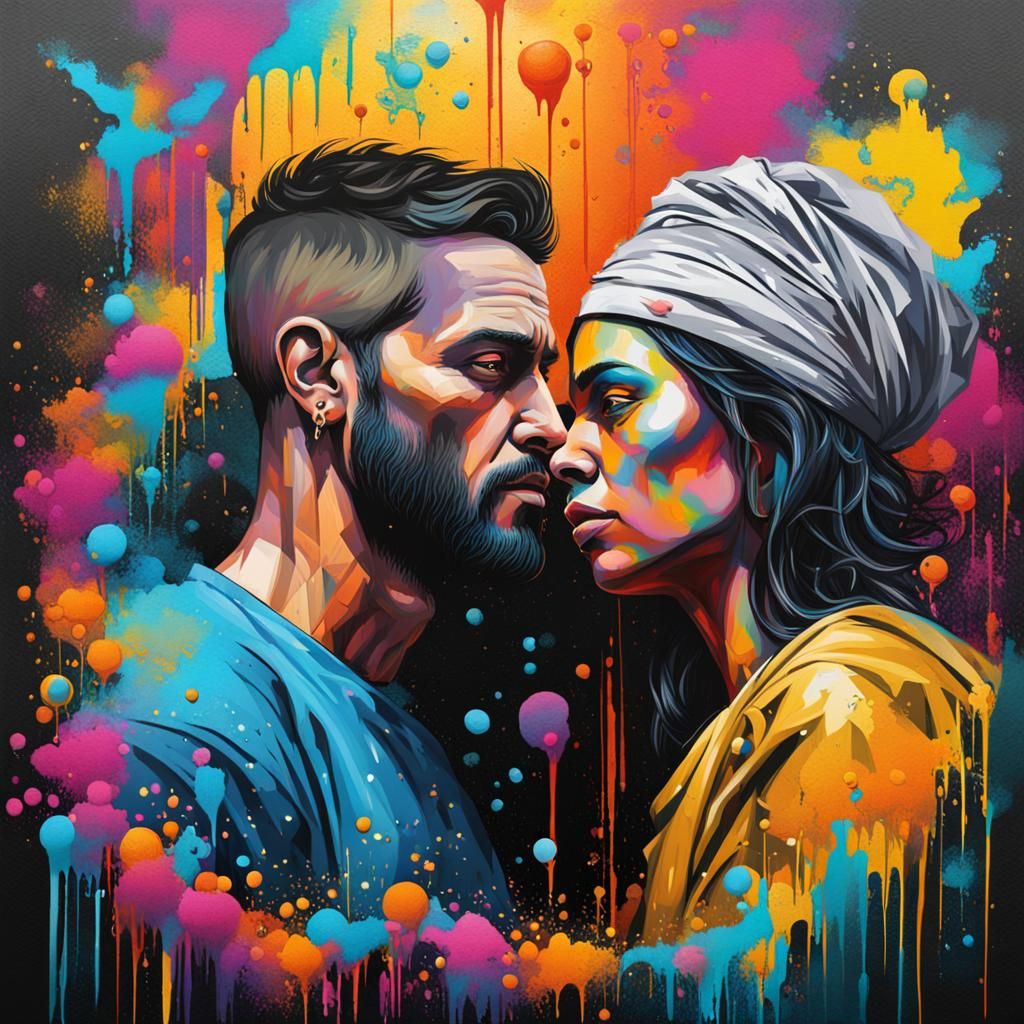 Potiphar's Wife and Joseph in Graffiti Art