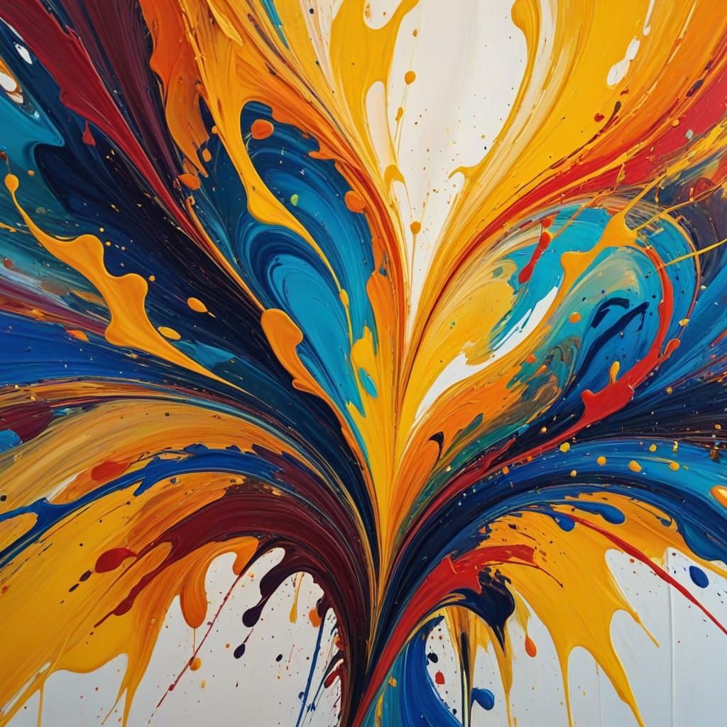 Vibrant Expressionist Heart Overflows with Life