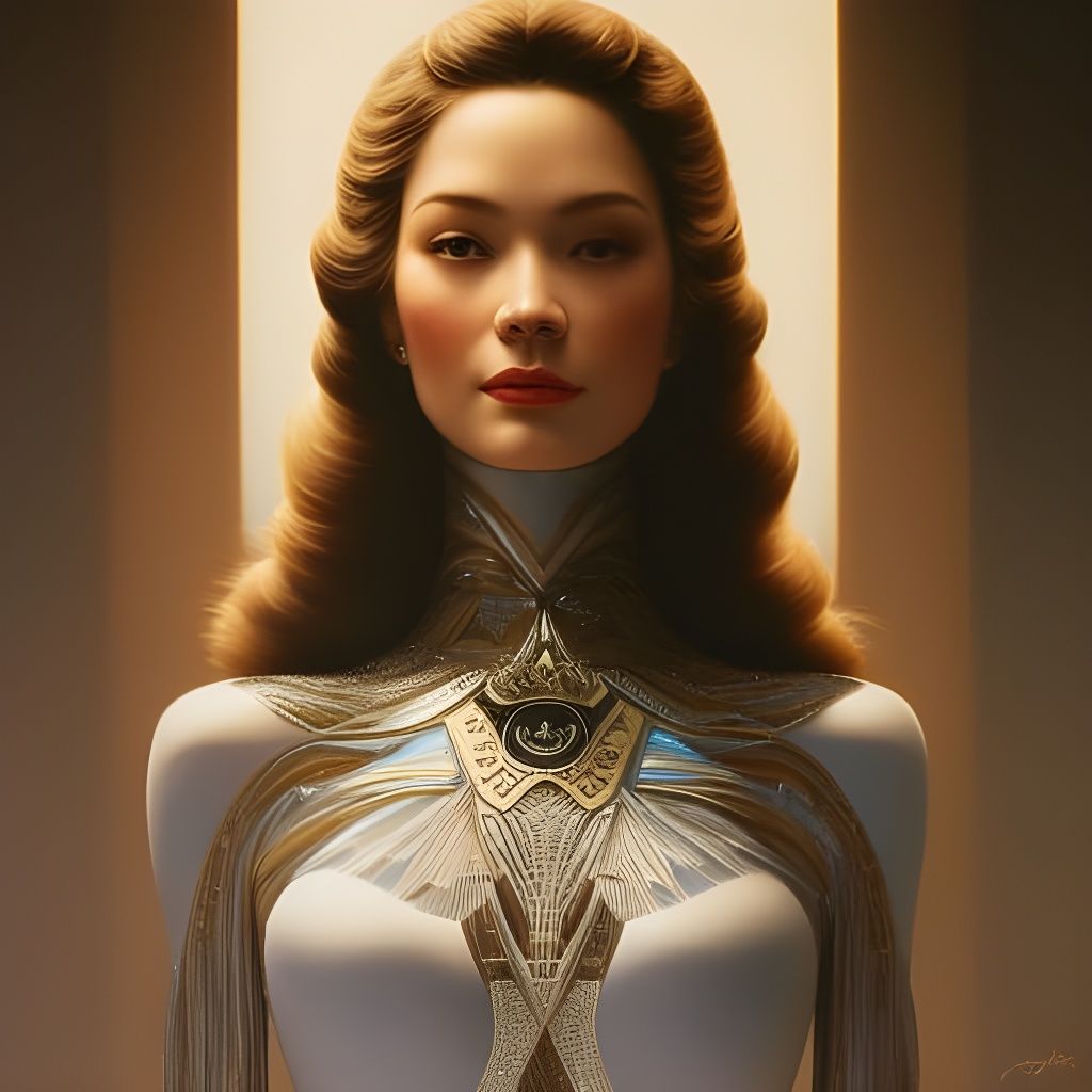 Detailed Portrait of a Space Princess in 8K