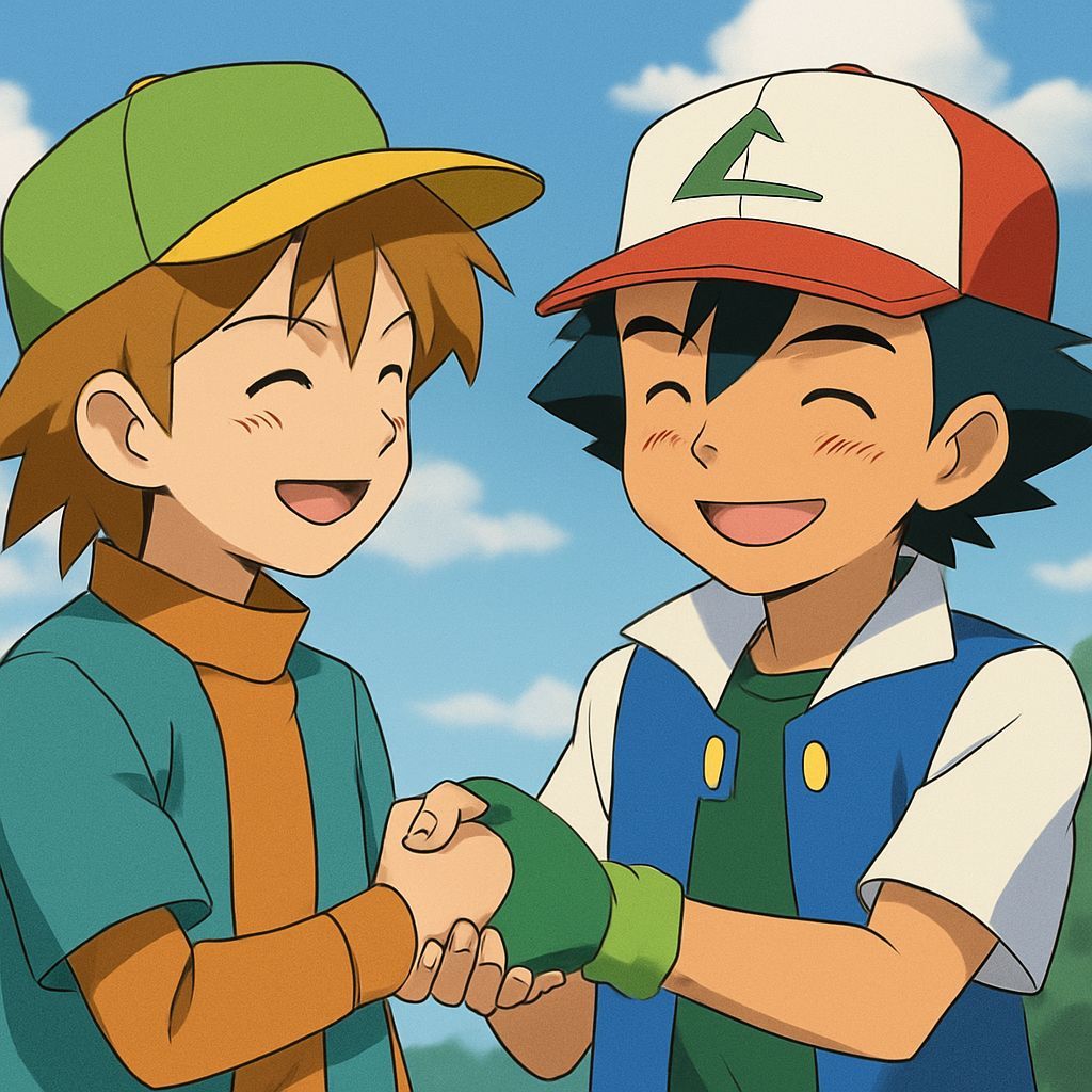 Ritchie and Ash Ketchum's Heartfelt Handshake