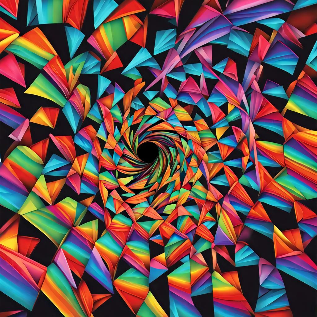 Black Hole Swallowing Rainbow Vortex in 3D