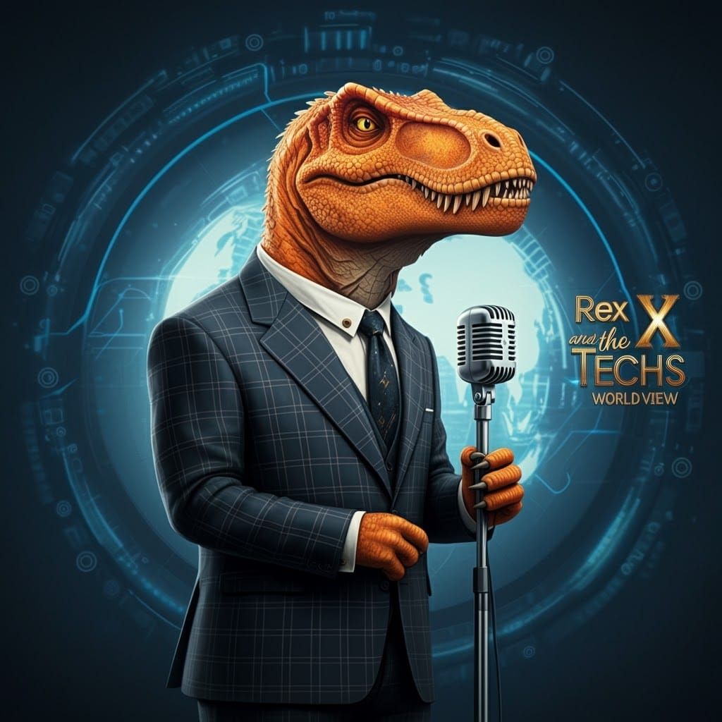 Rex and the Techs Album Cover with T-Rex