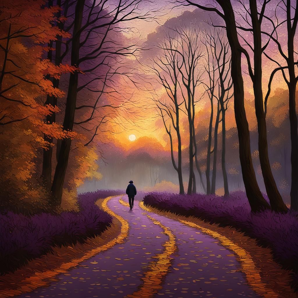 Sunset Path in Soft Focus