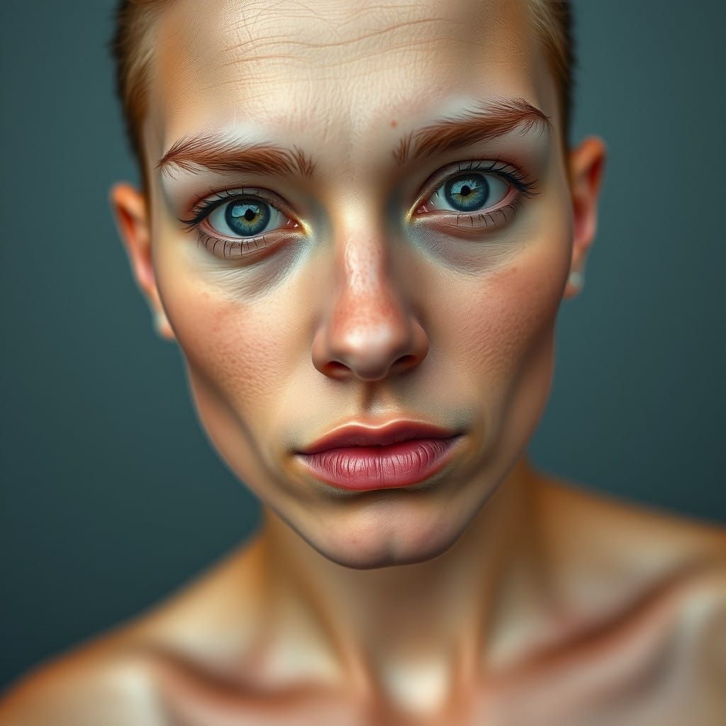 Macro Portrait of a Person in Hyperrealistic Detail