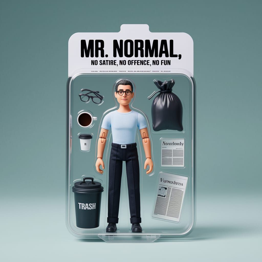 Action Figure in Retro-Style Packaging with Mr Normal