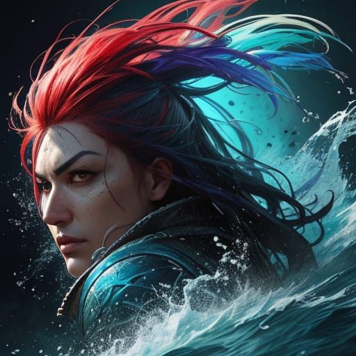 Hyperrealistic Splash Art of a Thoughtful Mathematician