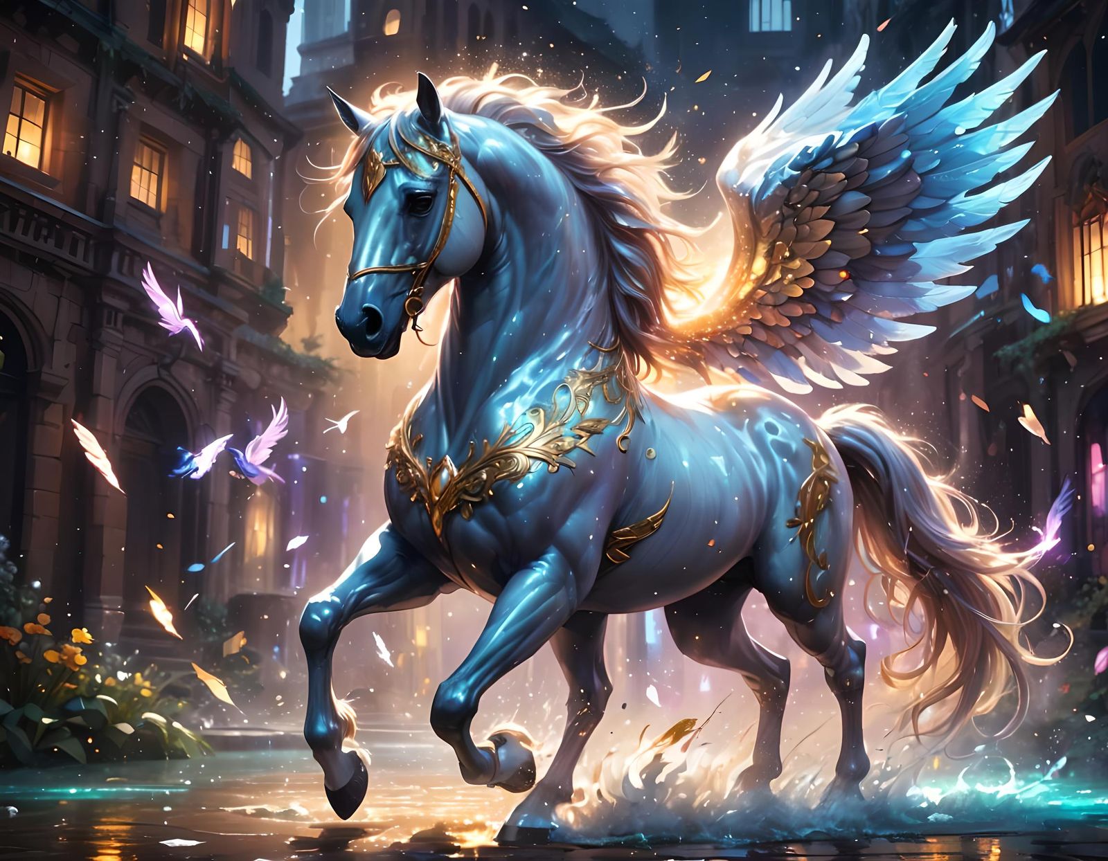 Mystical Pegasus Concept Art in Unreal Engine 5