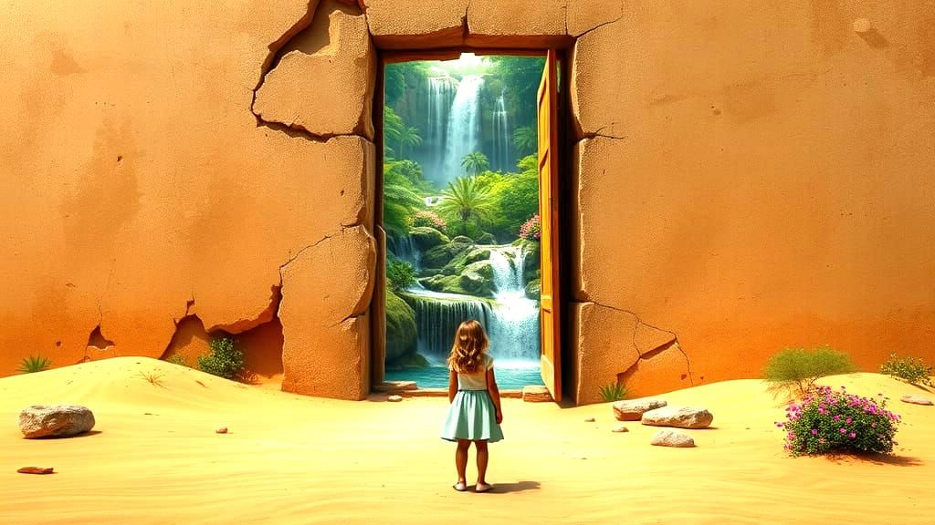 Desert Portal to Lush Waterfall Oasis