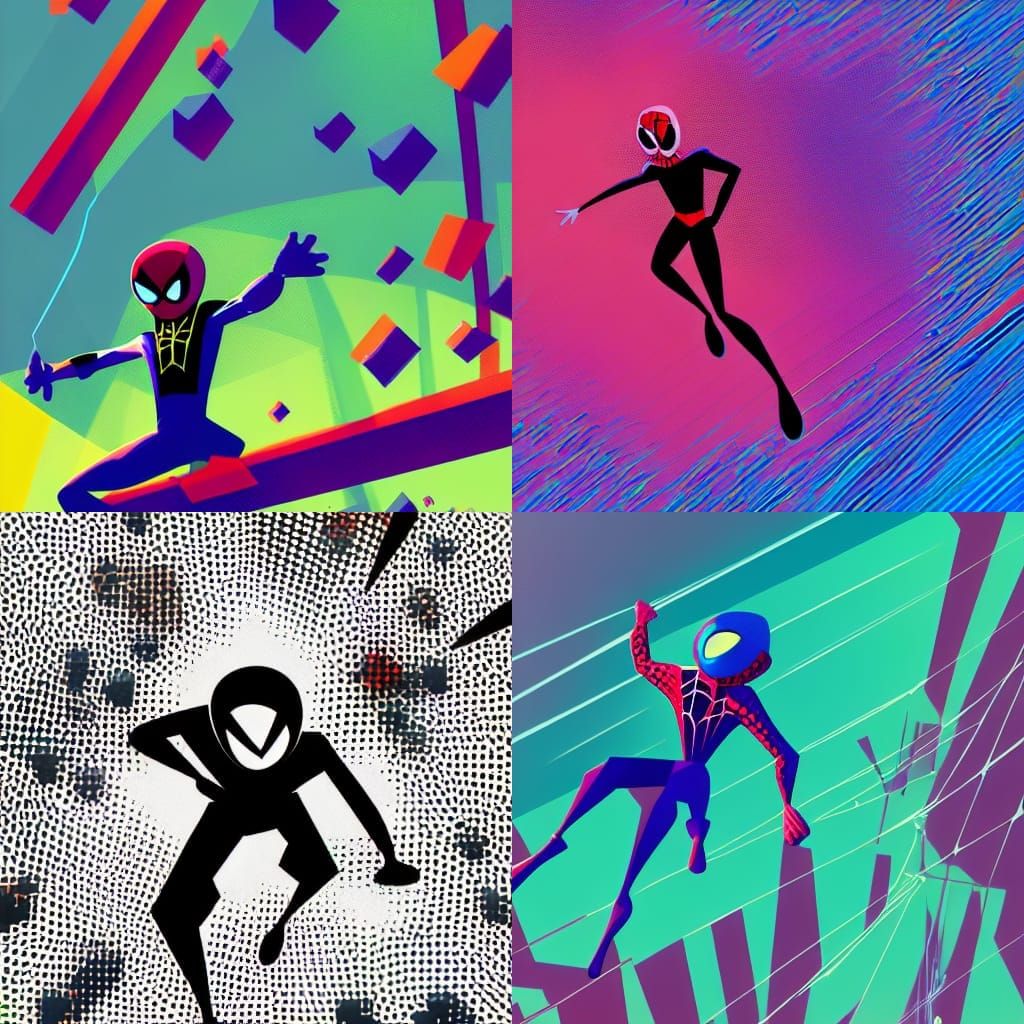 into the spiderverse art style, Kirby Dots, misregistration depth of field, rolling shutter effect, halftones, sunshine ...