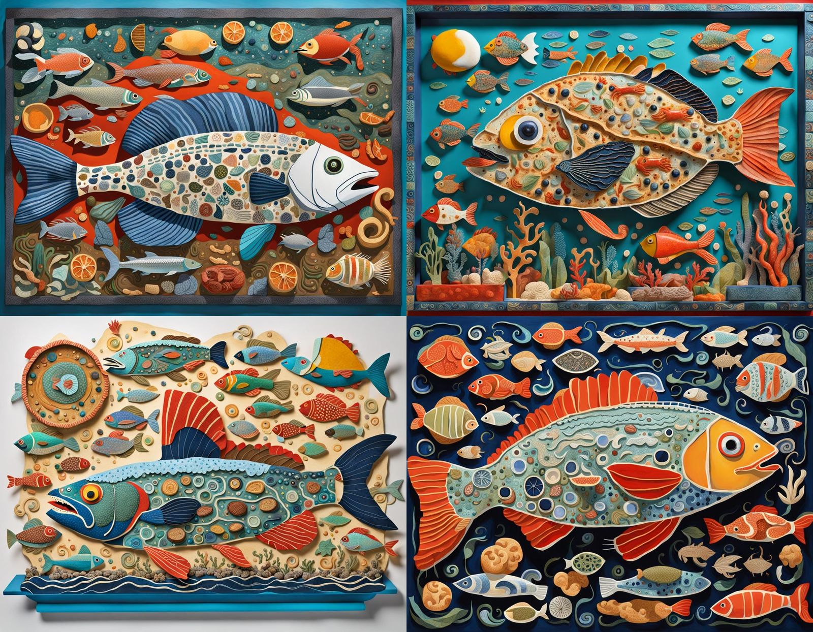 Seafood Lasagna in Whimsical 3D Style