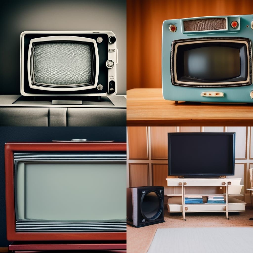 Classic 1950s TV in Living Room, Professional Photography