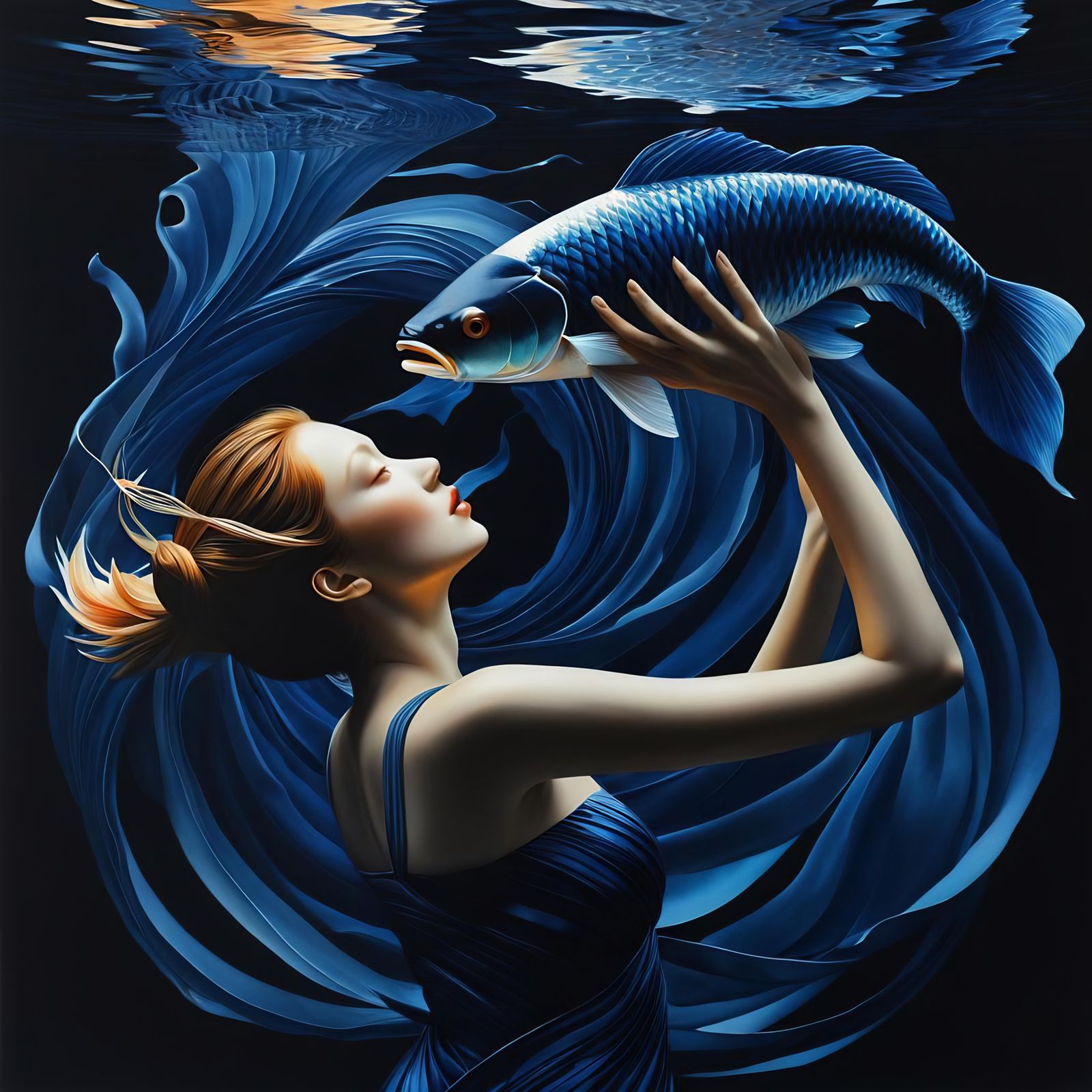 Coelacanths in Love: Art Nouveau Abstraction