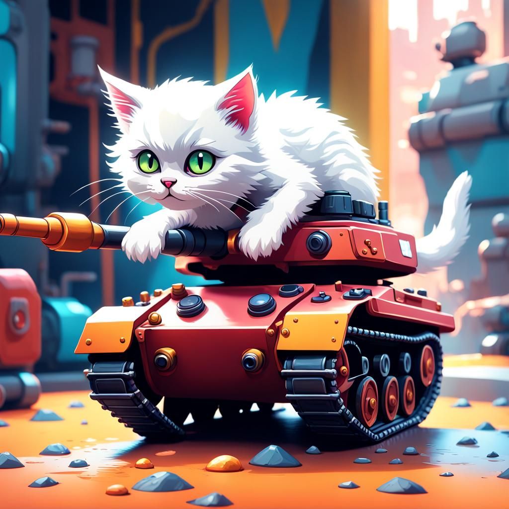 Kitten Drives a Tank: Dark Fantasy Concept Art
