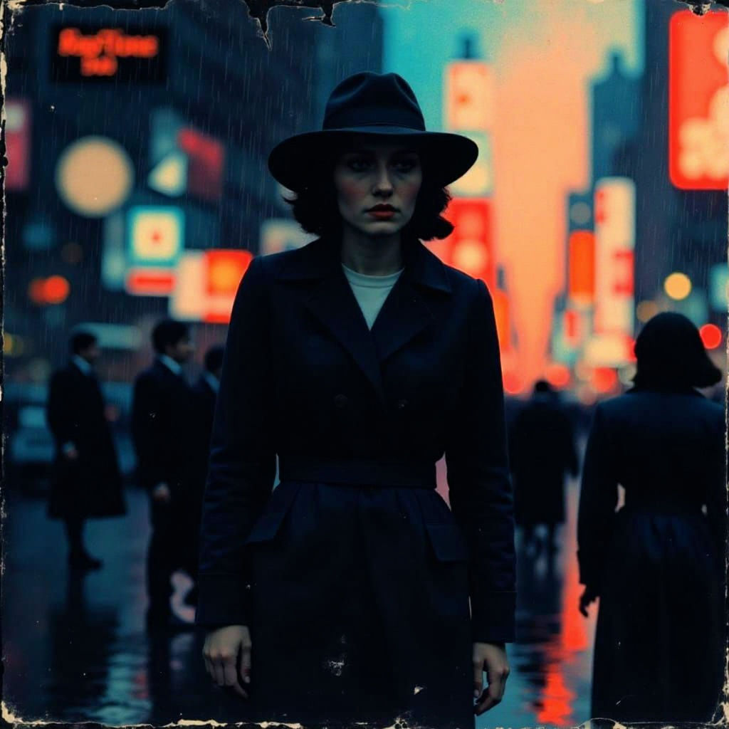 Neon Cityscape in Synthwave Glitch Art Style