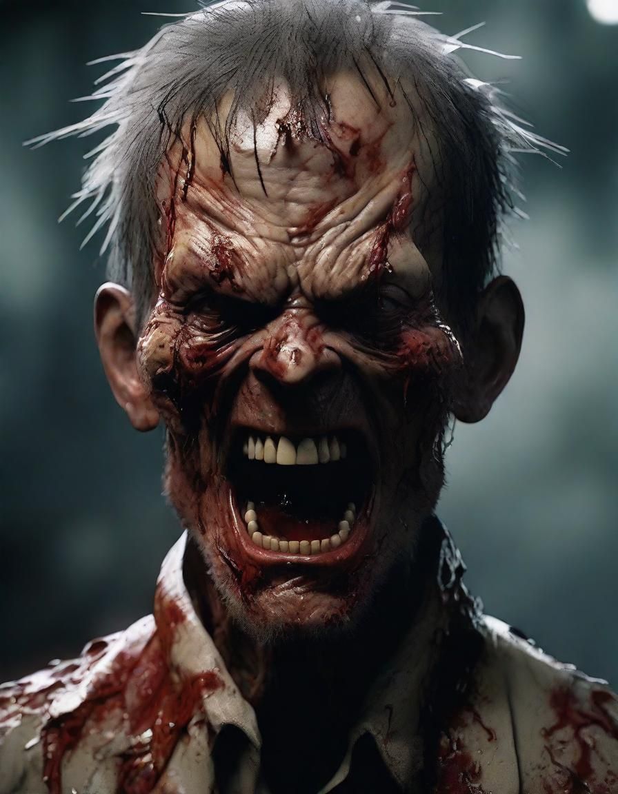 Undead Man Portrait with Soft Lighting