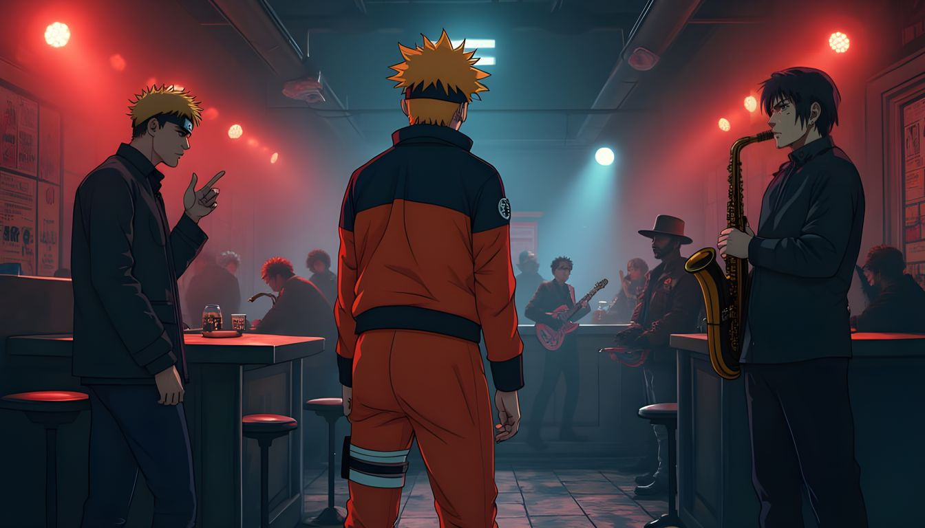 Naruto in 90s Anime Style with Cel-Shaded Artwork