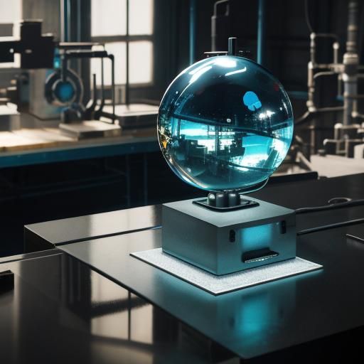 Potassium Metal Block in Industrial Lab, Hyper-Realistic Pho...