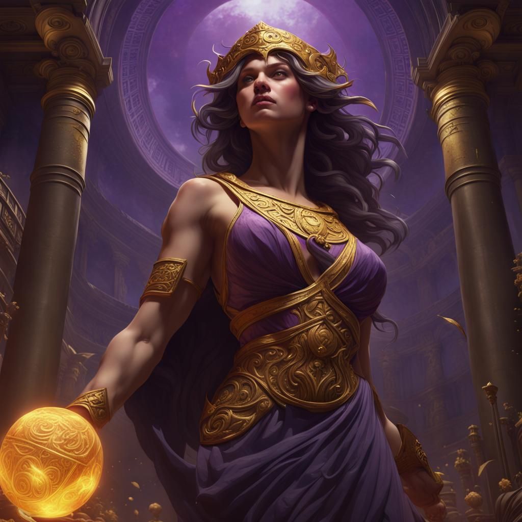 Greek Mythology Art in Dark Fantasy Style