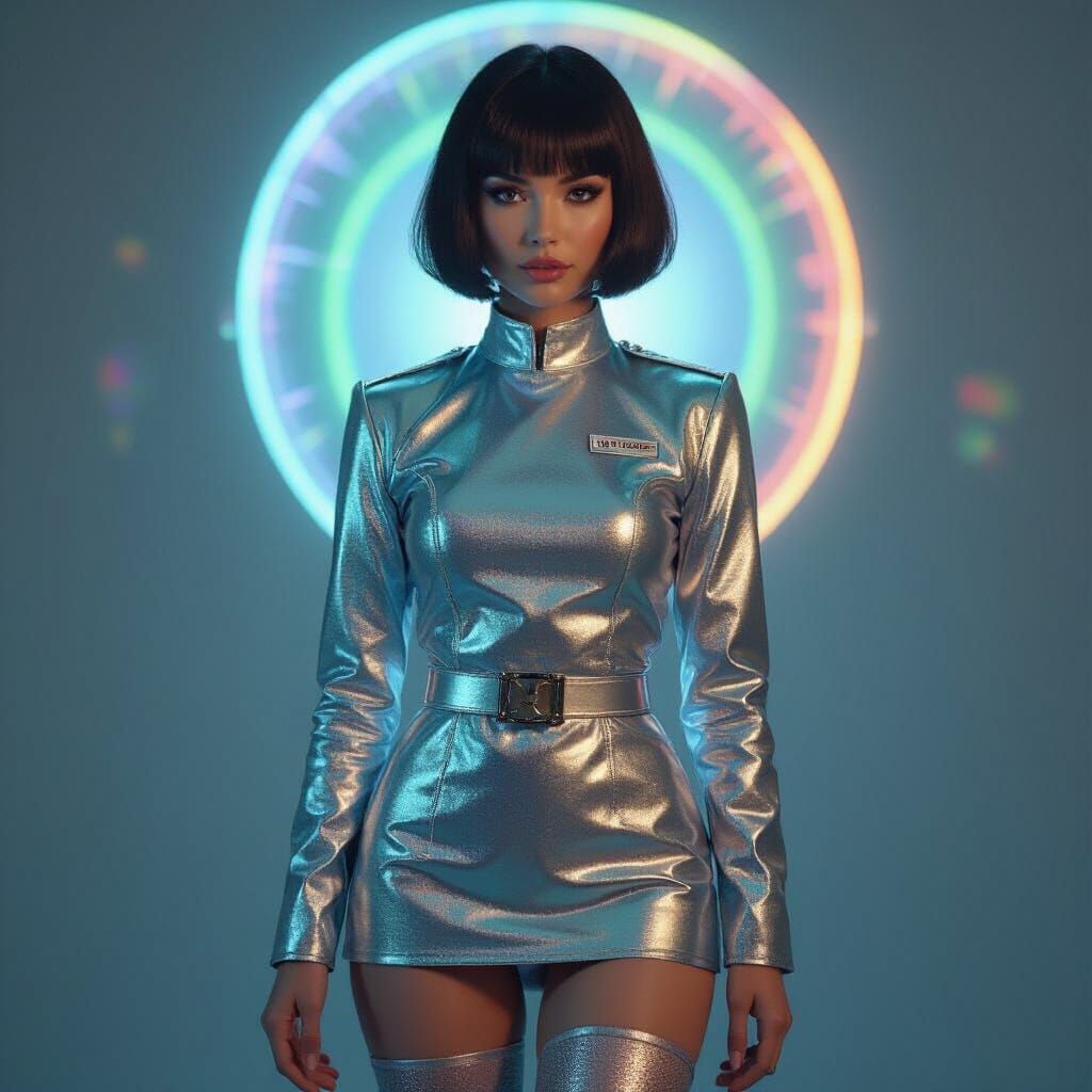 Dakini Spirit Guide in Futuristic Retro Uniform