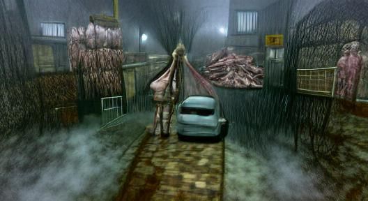 Misty Horror Landscape in Silent Hill Style
