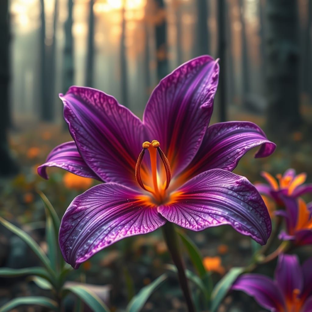 Surreal Post-Apocalyptic Forest Blooms with Intricate Detail...