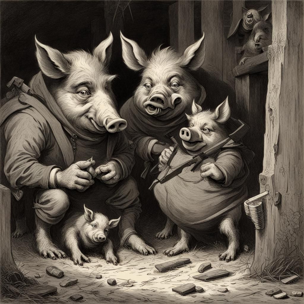 Three Little Pigs: A Dark Encounter
