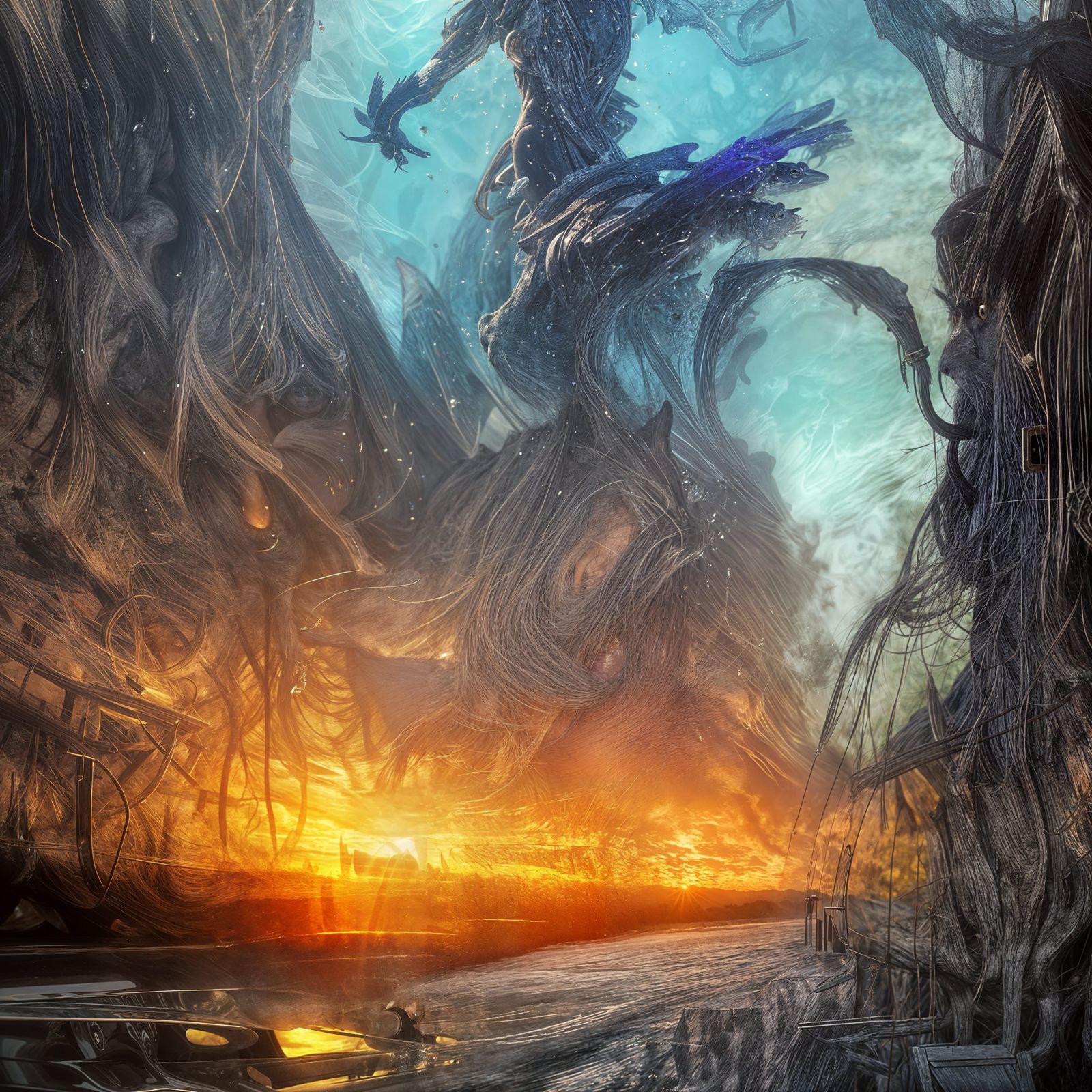 Anime Style Portrait with Dynamic Lighting