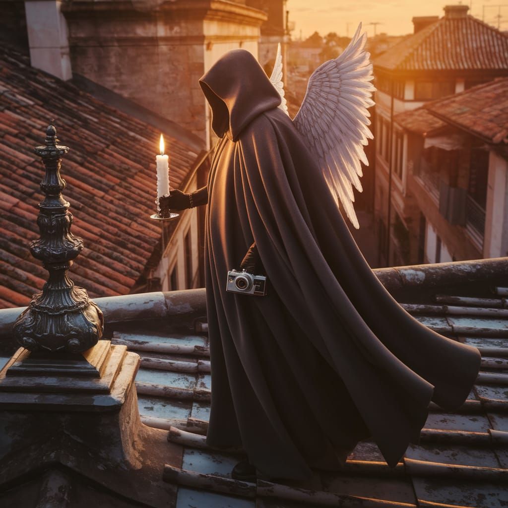 Angel of Death in Moody, Sunset Atmosphere