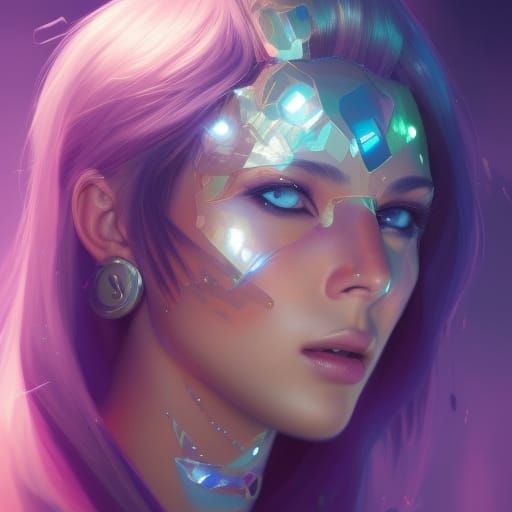 Flamenco Valkyrie Portrait in Art Nouveau Style