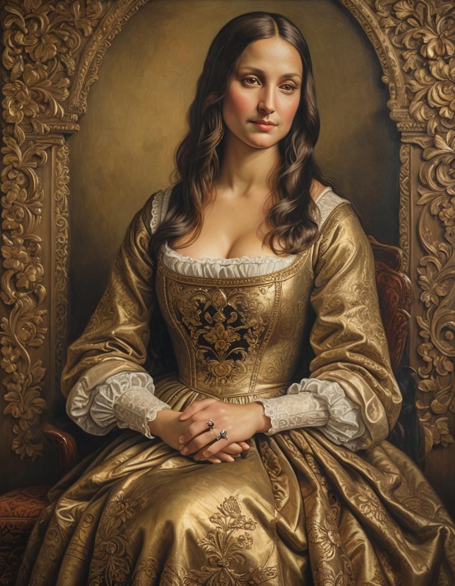 Mona Lisa Celebrates Oktoberfest: Renaissance Portrait