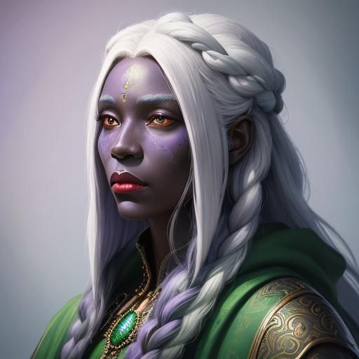 Luminescent Woman Portrait in Art Nouveau Style