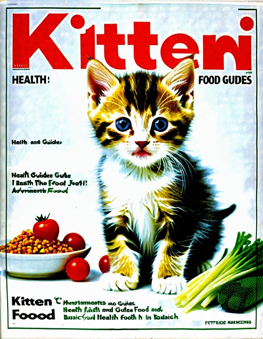 Magazine Cover Featuring Kittens and Health Guides