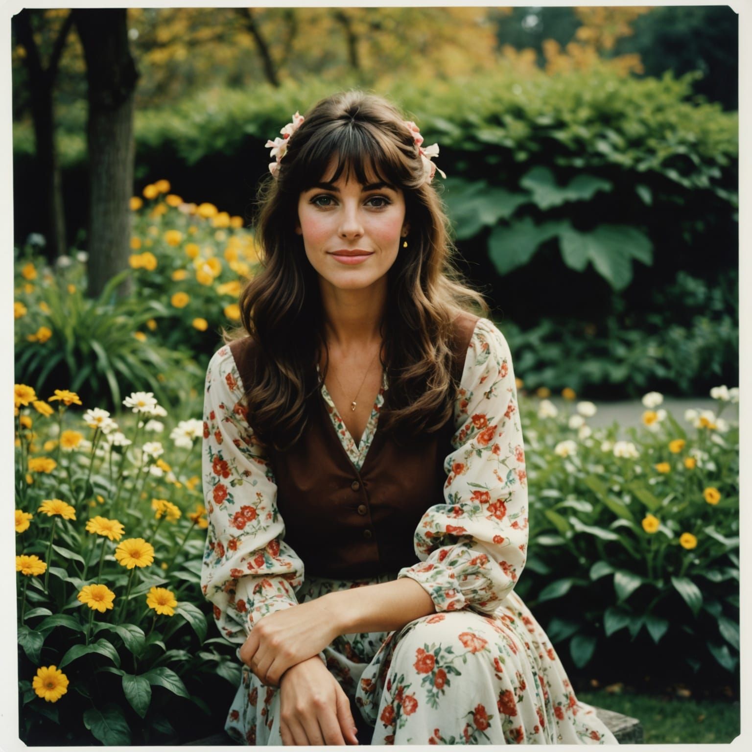 Glamorous Retro Portrait in 1970s Style