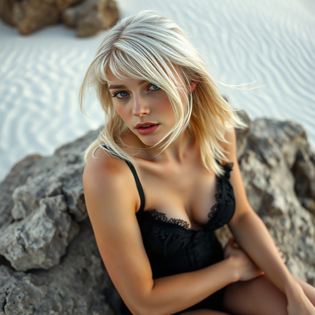 Sensual Swedish Beauty in a Desert Oasis