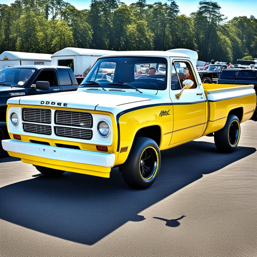 Racing 1989 Dodge D100 Truck Matte Painting