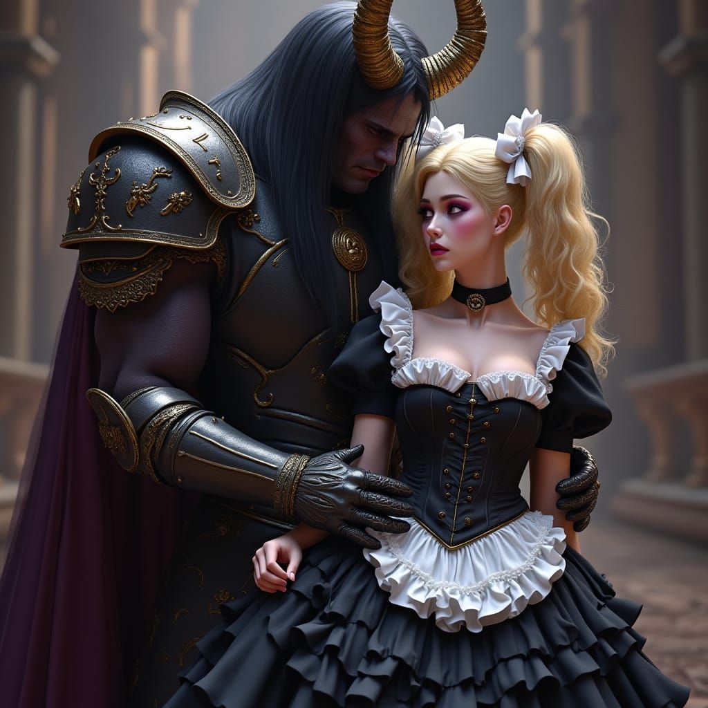 Majestic Demon King Captures Regal French Maid