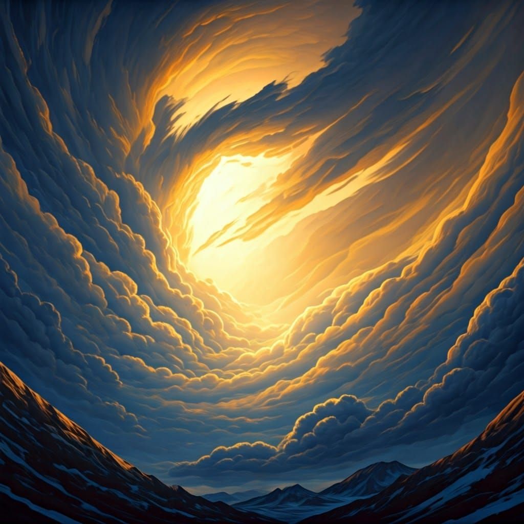 Moody Atmosphere of Swirling Winds in Digital Art