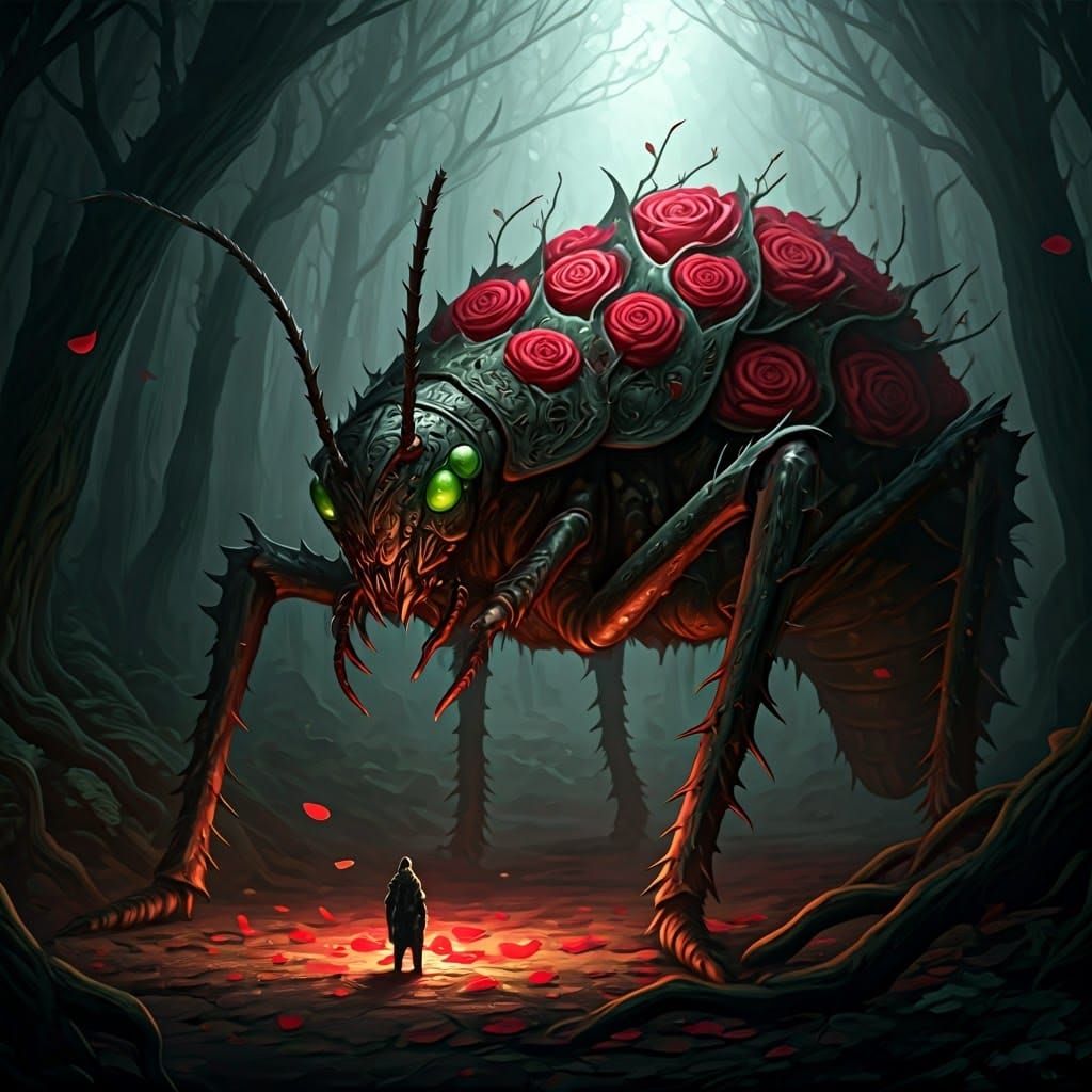 Surreal Feywild Beast Unfurls Nightmarish Bloom